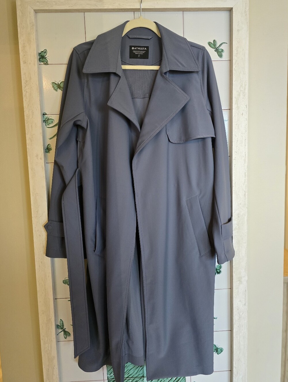 Athleta Stellar Trench Jacket Slate Small